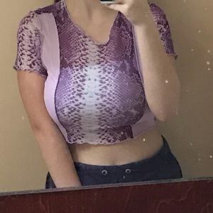 Purple snake print shirt